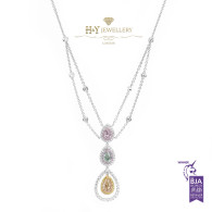 Multi Colored Fancy Diamond Necklace - 3.13 ct