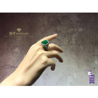 Vivid Green Emerald Ring - 19.96 ct