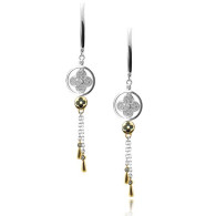 White Gold Drop Earrings With Brilliant Cut Diamonds