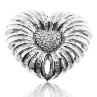Diamond Heart Cocktail Ring 