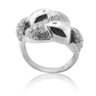 White Gold Ring With Brilliant Cut Diamonds