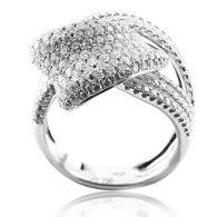 Ribbon Knot Diamond Cocktail Ring