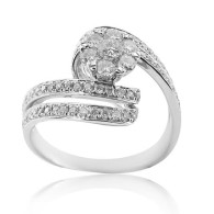 White Gold Ring With Brilliant Cut Diamonds