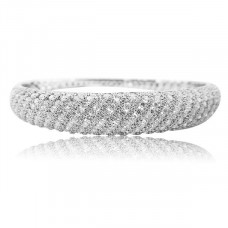 White gold and White diamond Bangle 