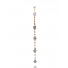 Rose Gold and White Diamond Charm Bracelet 