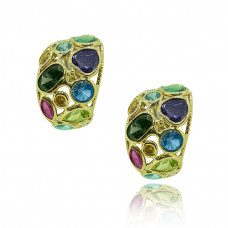 Gold and Gemstone Earrings 