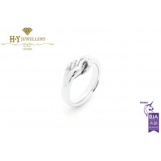 Give & Receive Ring By Lorenzo Quinn - White Gold