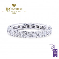 White Gold Brilliant Cut Diamond Full Eternity Ring - 2.38 ct
