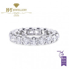 White Gold Brilliant Cut Diamond Full Eternity Ring - 2.84 ct