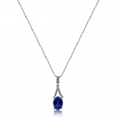 Tanzanite and Diamond Pendant 