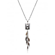 White Gold Low Drop Necklace 