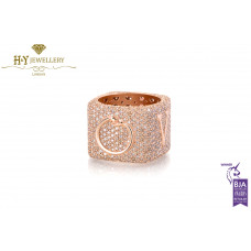 Two Worlds Ring Pavé By Lorenzo Quinn - Rose Gold 