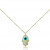 Mother of Pearl and Diamond Fatima Hand Pendant 