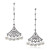 Art Deco Pearl and Diamond Fan Earrings 