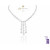 White Gold Asara Pear Cut Diamond Necklace - 38.75 ct
