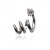 White Gold Twirl Pendant With Single Brilliant Cut Diamond