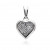 White Gold Heart Shape Pendant With Brilliant Cut Diamonds