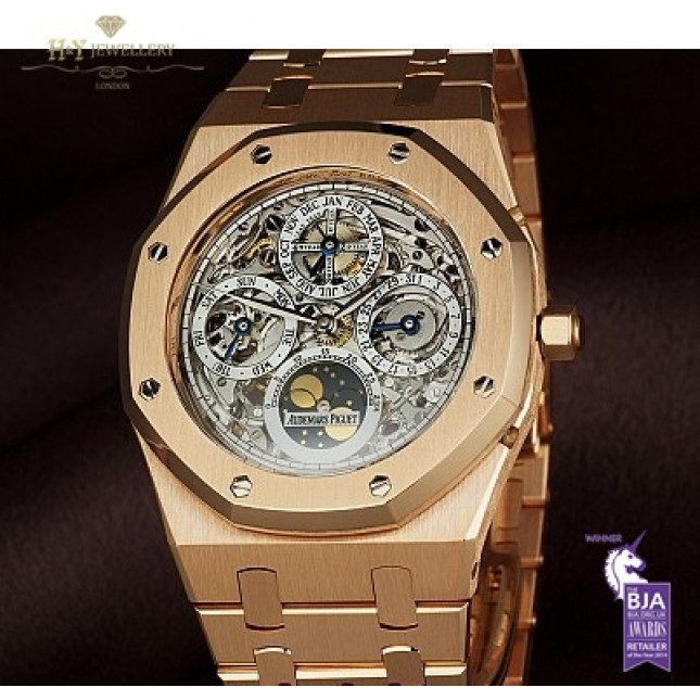 Audemars Piguet Royal Oak Openworked Perpetual Calendar Rose Gold ref