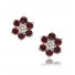 Pink Rubies  and Diamond Stud Earrings