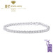 White Gold Round Cut Diamond Tennis Bracelet - 6.02 ct