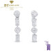 White Gold Mixed Cut Diamond Earrings - 4.92 ct