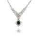 Cluster Statement Emerald and Diamond Necklace 