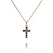Garnet and Diamond Cross necklace 