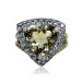 Mauboussin Trilliant Cut Peridot And Aquamarine Ring