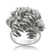 White Gold Ring Twisted Ring With Brilliant Cut Diamonds