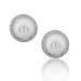 White Gold South Sea Pearl Earrings With Brilliant Cut Diamonds
